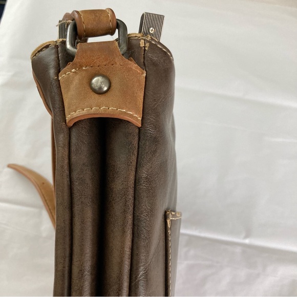 Montana West Crossbody Bag Purse Brown Leather Studded Concealed Western Floral - Picture 12 of 16